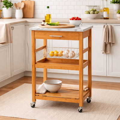 Chariot de cuisine avec plateau Servin