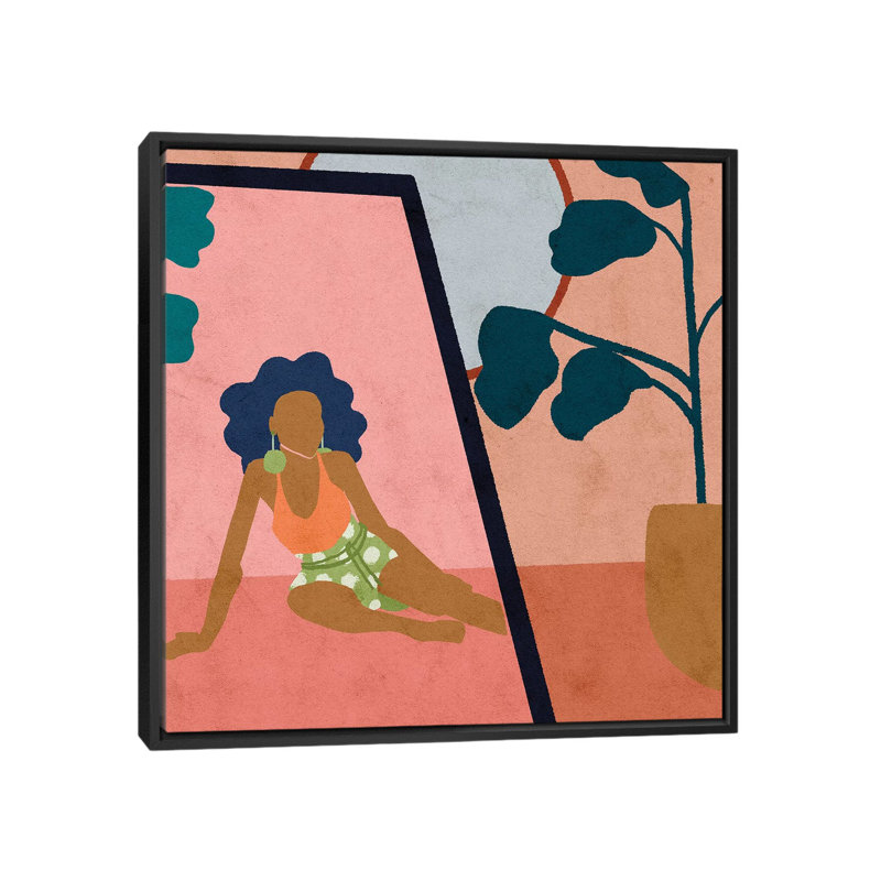 «Getting Dressed» par Reyna Noriega - Imprimé, H 26 po x l 26 po x P 1,5 po, Pas de tapis, Toile avec cadre noir