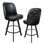 Ensemble de 2 tabourets de bar pivotants rembourrés commerciaux à siège baquet avec cadre en métal pour restaurant et café - assemblage requis
