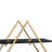 Wood and Gold Diamond Wall Shelf-427059836
