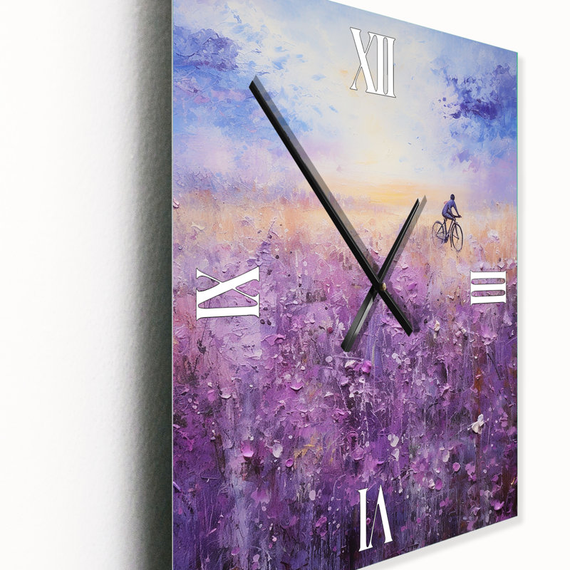 Violet Voyage - Horloge murale vélo, Petit