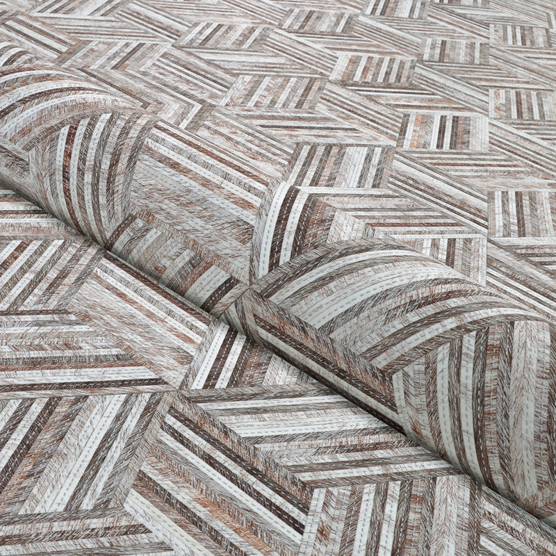 Geometric Grey Blush Non Skid Performance Area Rug, Runner 2'3" x 7'10"