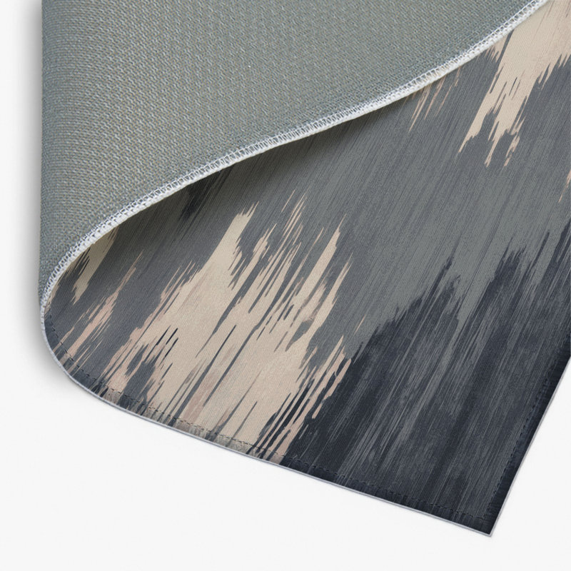 Tapis intérieur et extérieur gris Watercolor, Rectangulaire 2 pi x 3 pi