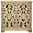 Hollow Floral Carved 2-Door Storage Cabinet, Natural