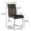 Ensemble de table de salle à manger 31,5 "en noyer circulaire, table à manger tulipe, table de salle à manger pour 2 à 4 personnes et 2 chaises de salle à manger en métal noir-1184165798-1184165799-1184165800