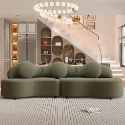 Canapé modulaire en velours Lamb