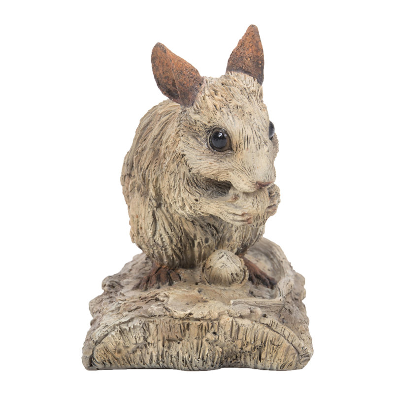 Mud Brown Polyresin Driftwood Look Mouse Statue