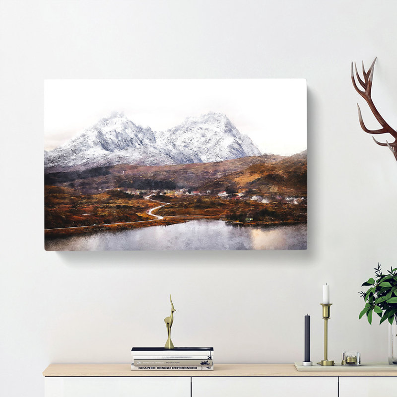 Road Through Lofoten In Norway - Wrapped Canvas, 35cm H x 50cm W x 3cm D