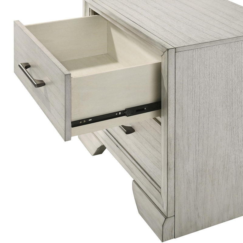 Table de bout à deux tiroirs de rangement de style contemporain