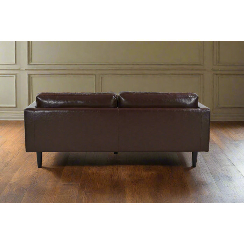 Philippe Top Grain Leather Sofa, Brown