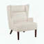 Fauteuil à oreilles contemporain, tissu chenille et pieds espresso-1392124188