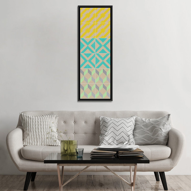 «Elementary Tile Panel III» par Chariklia Zarris, impression sur toile tendue sur châssis, H 36 po x l 12 po x P 1,5 po