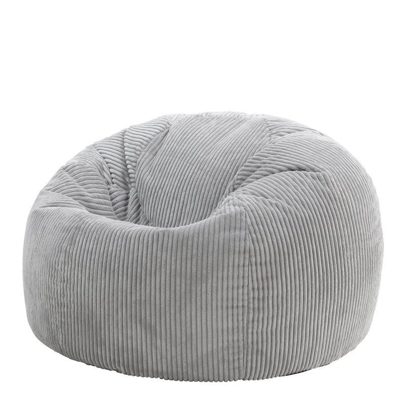 Bean Bag Bazaar Kingston Corduroy Classic Bean Bag, Grey