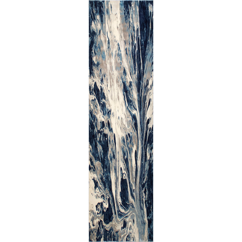 Finch Blue Rug, Rectangle 7'10" x 10'