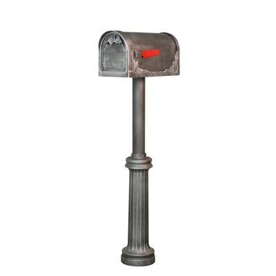 Schermerhorn Aluminum Post Mounted Mailbox