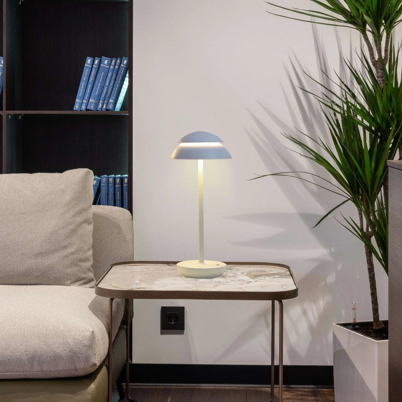 Wireless Led White Desk / Table Lamp Touch Sensor 3-color Stepless Dimmable Rechargeable Night Light