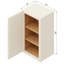 Armoire murale blanche prête à assembler avec portes en bois massif l 15 po x H 30 po
