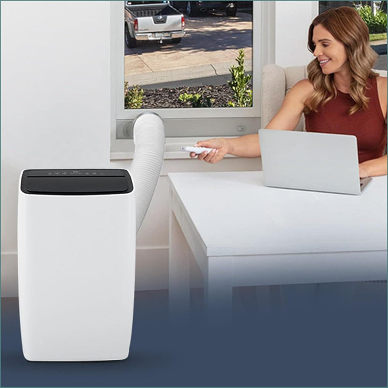 12000 BTU Portable Air Conditioner, 3-in-1 Remote Control AC with 24-Hour Timer, Low Noise/Energy Saving/Cooling, Cools up to 550 Sq. Ft. Ideal for Bedrooms, Offices