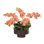 Real-Touch Orchid Phalaenopsis, Orange, Bronze Metal Bowl, 2