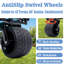 Chariot utilitaire pliable robuste d'une capacité de 360 lb - Roues tout-terrain silencieuses, poignée réglable et porte-gobelets pour le camping, le jardinage, le pique-nique, le sport et le magasinage, noir