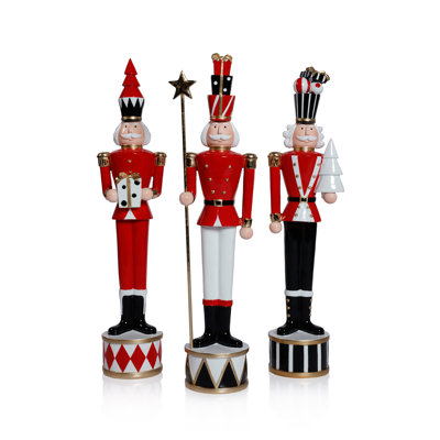 Clarance Twinkle Troop Christmas Figurines, Set of 3, Festive Holiday Décor