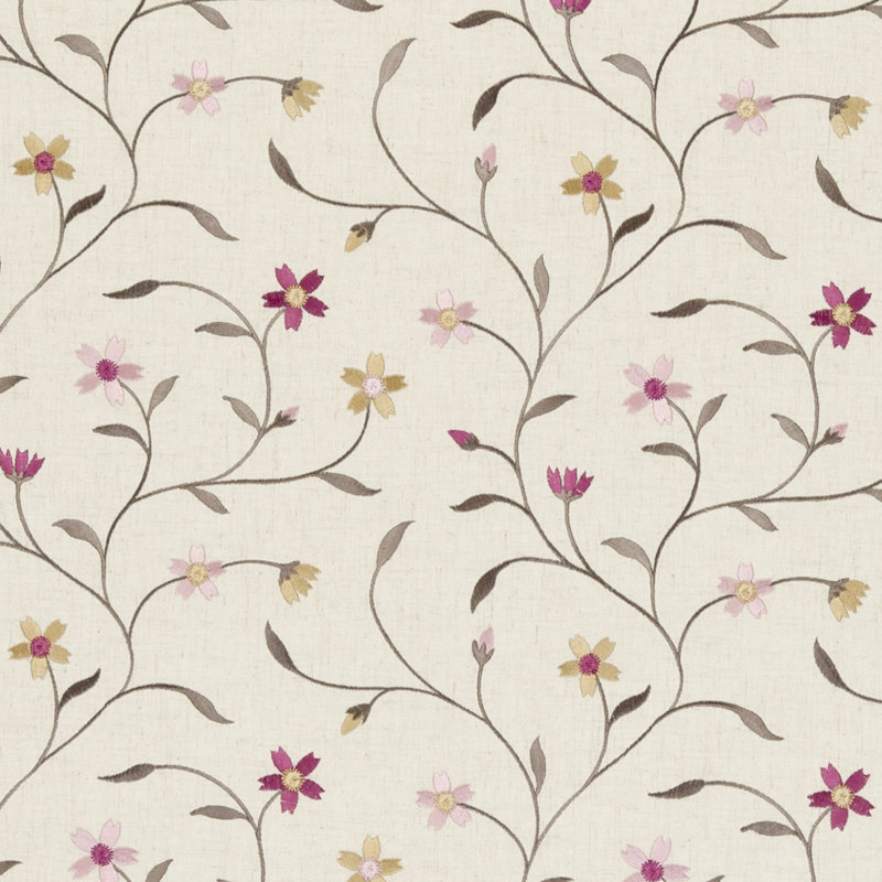 Ribble Valley Mellor Fabric, Raspberry