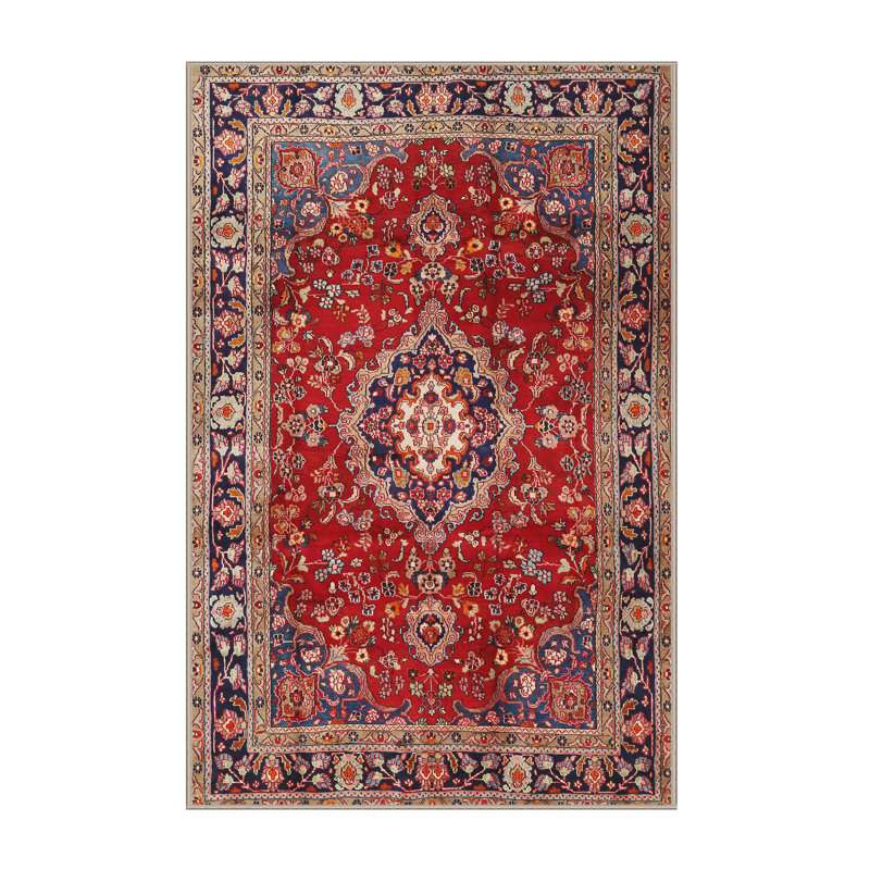 Tapis oriental tissé à la machine Pitkin, Rectangle 6 pi x 9 pi
