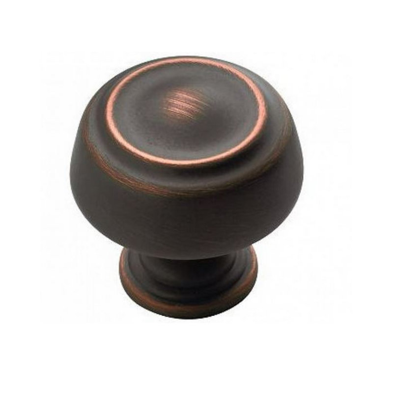 Poignée champignon Kane, Bronze huilé, H 1,5 po x l 1,625 po x P 1,25 po