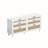 6 Drawer Dresser with Metal Handle and Wood Legs for Hallway-106372691-113915336