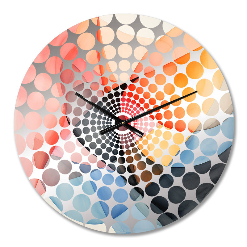 Cuayo - Horloge murale géométrique abstraite, Médium