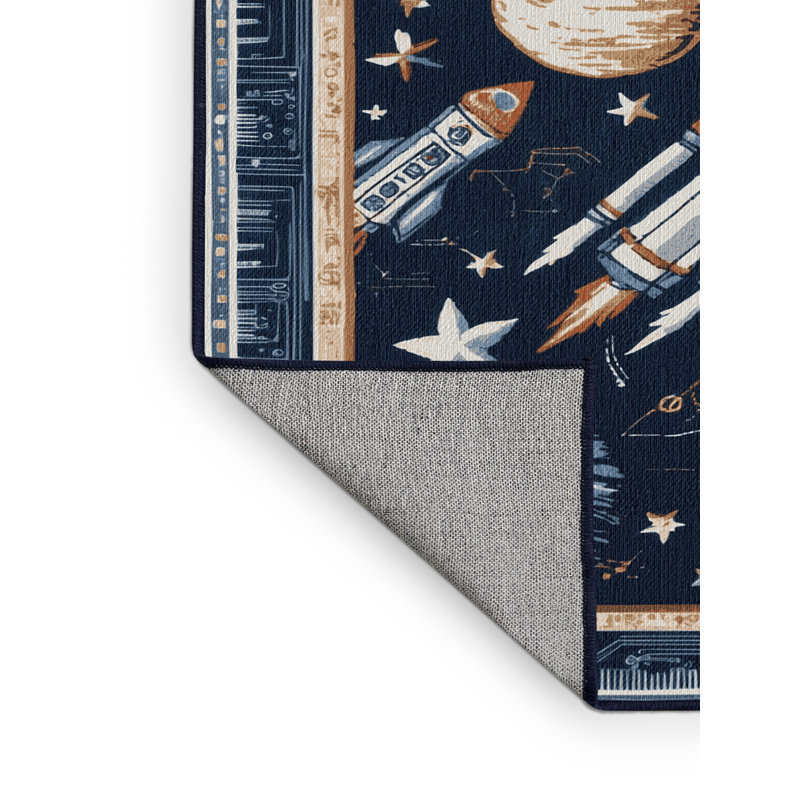 Tapis gris lavable à la machine, Carré 7 pi