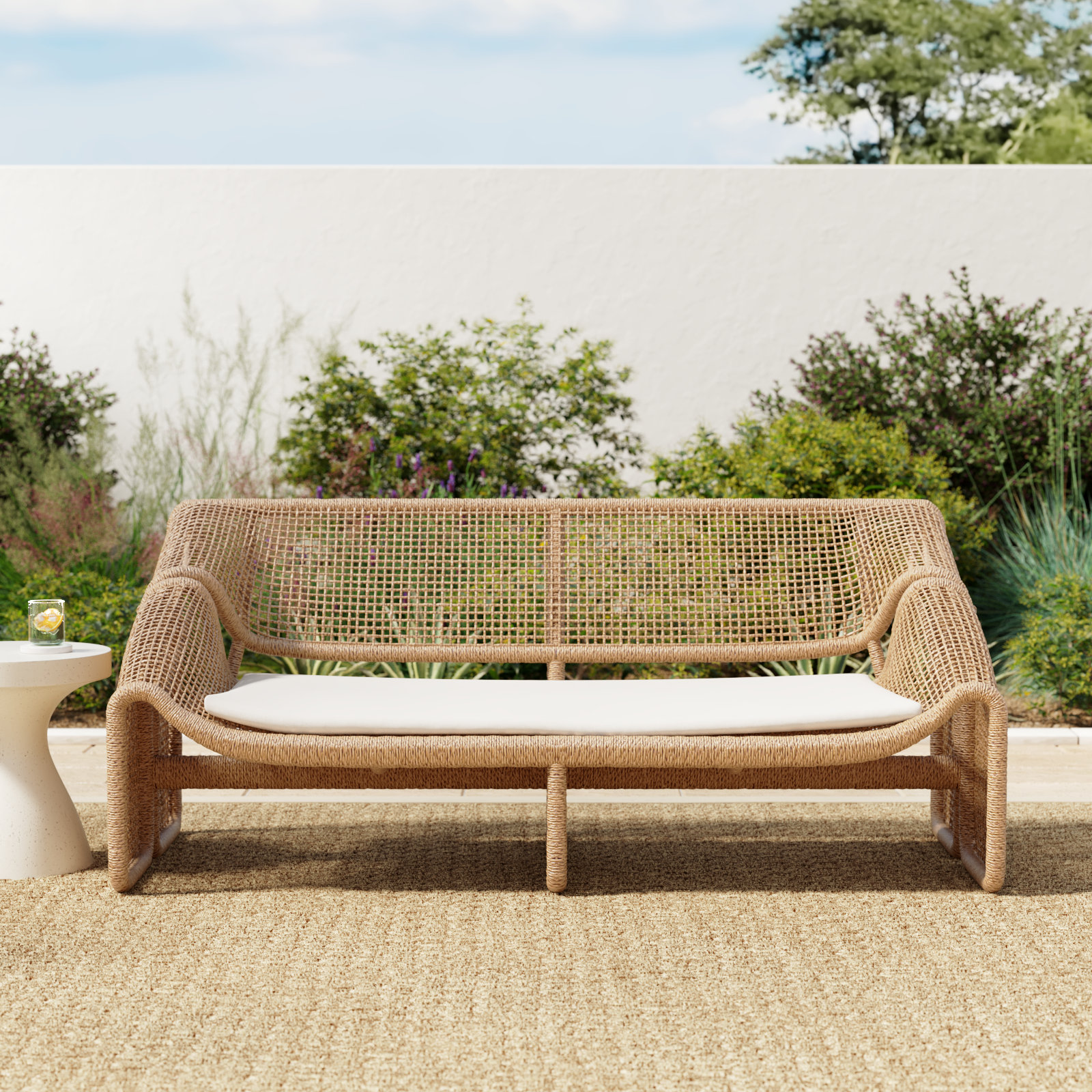 Shea 63'' Wide Straight Loveseat with Cushions, Faux Hyacinth