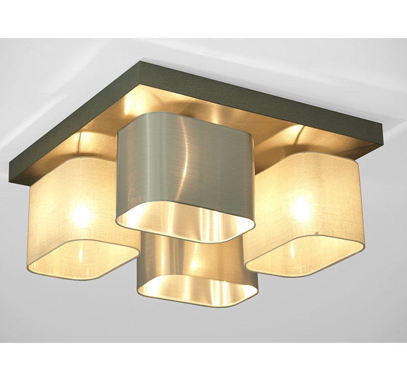 Gonzalez Semi Flush Mount, Silver/Cream transparent, Calvados