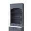 Garde-manger moderne de 83,7 po de hauteur avec comptoir en faux marbre, rehausse autoportante à 5 tiroirs et tablette réglable, gris-118484442