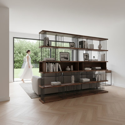 Noah Grid Modern Open Bookcase