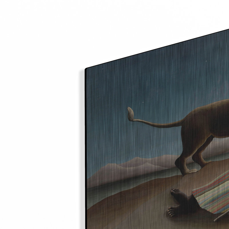 «The Sleeping Gypsy, 1897» par Henri Rousseau, art mural en métal, H 16 po x l 24 po