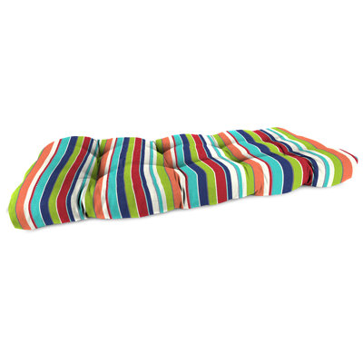 Sunbrella 44" x 18" Contoured Outdoor Wicker Bench Cushion