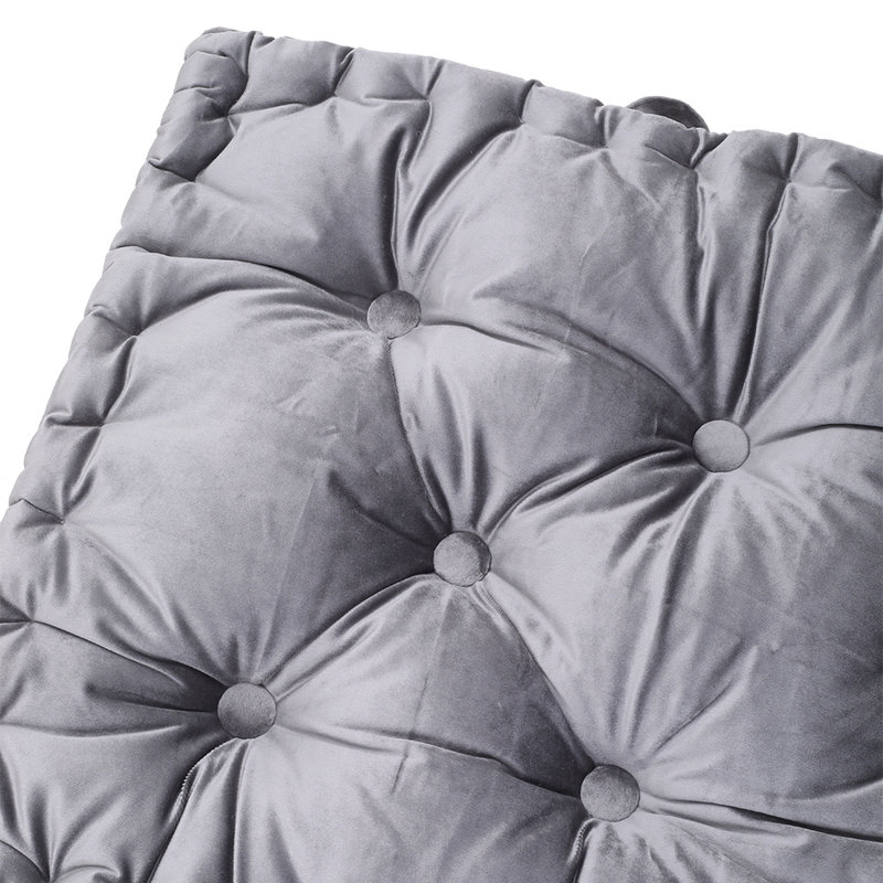 Akimos Cotton Square Floor Cushion, Smoke Grey