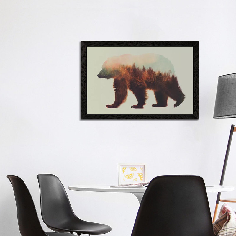 Bjorn by Andreas Lie - Print on Canvas, 66.04 cm H x 45.72 cm W, Black Floater Framed
