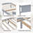 Grey Twin Wood Bed With Headboard