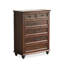 Armoire d'appoint en bois massif brun noisette