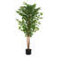Ficus artificiel avec pot en plastique noir