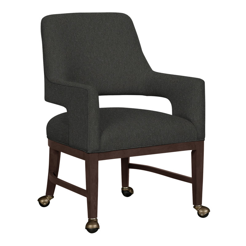 Chaise avec accoudoirs Josie Grande, Perigold Banks Storm, Tabac