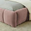 Lit plateforme tapissier rose très grand, chenille épaisse, tête de lit, ambiance moderne de chambre à coucher-1689822809