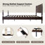 King Size Solid Wood Platform Bed Frame with Headboard & Footboard, 12 Strong Slats Base, Central Metal Legs, No Box Spring Needed, Easy Assembly, Anti-Noise & Slip-Free, Dark Roast Oak Finish-1080634211-1080634213