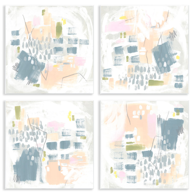 «Soft Chaotic Collage», ensemble de 4 plaques murales par June Erica Vess