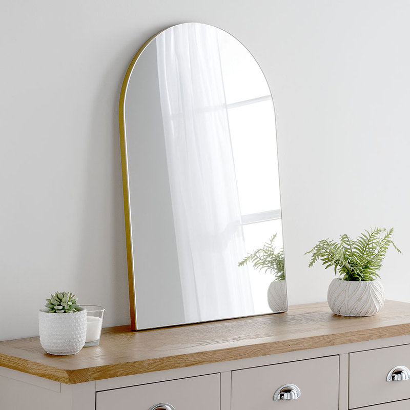 Ferncliff Flat Mirror, Matt Gold