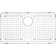 29.69-in x 15.67-in Rear Drain Heavy-Duty Stainless Steel Sink Grid