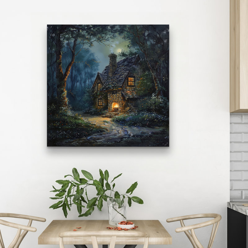 Hidden shack - 32"x32" art on canvas