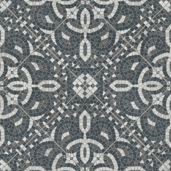 Galleria Lucia Grigio 8 in. X 8 in. Matte Porcelain Encaustic Floor and Wall Tile